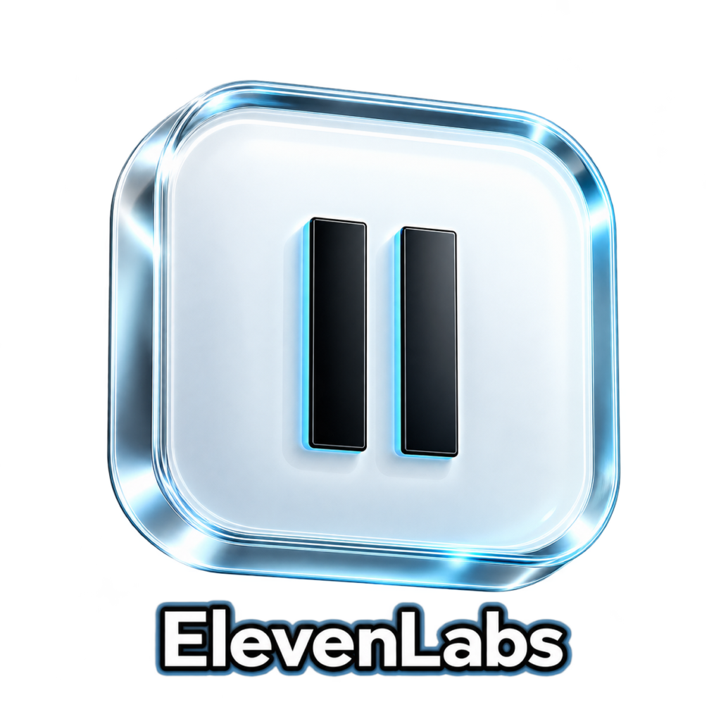 Logo do ElevenLabs, plataforma de Inteligência Artificial para geração e síntese de voz.