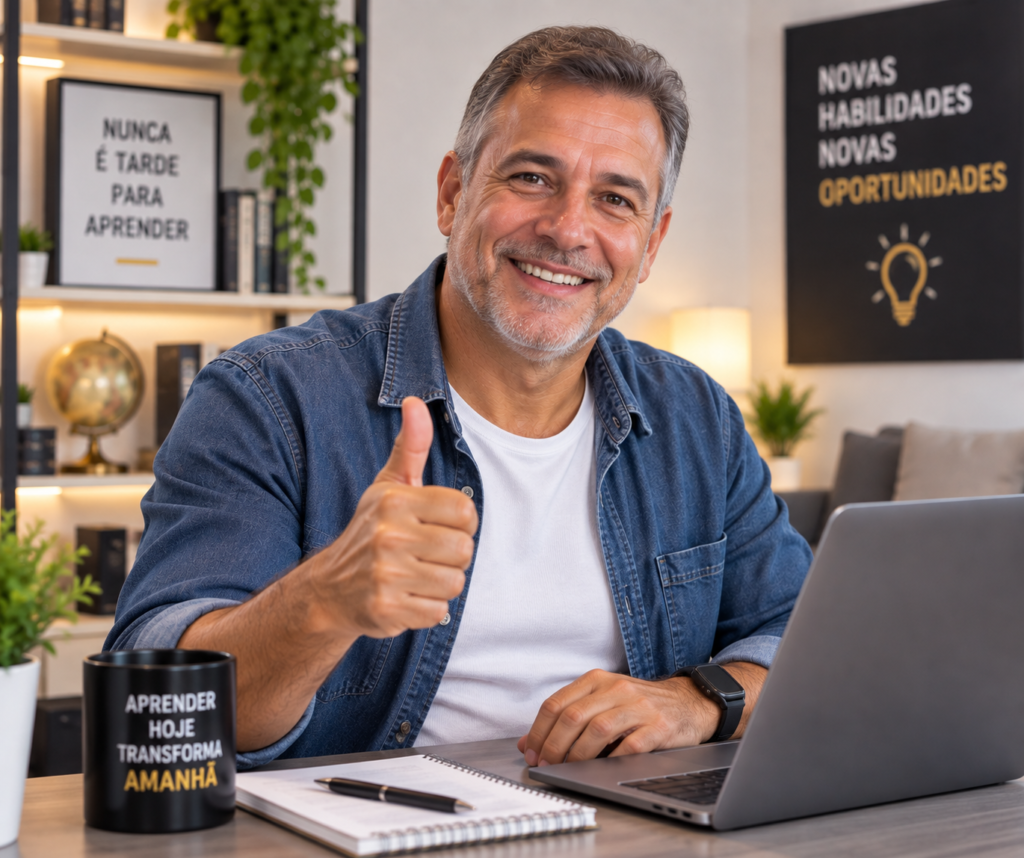 Pessoa utilizando Inteligência Artificial no dia a dia, mostrando que qualquer pessoa pode aprender a usar IA.