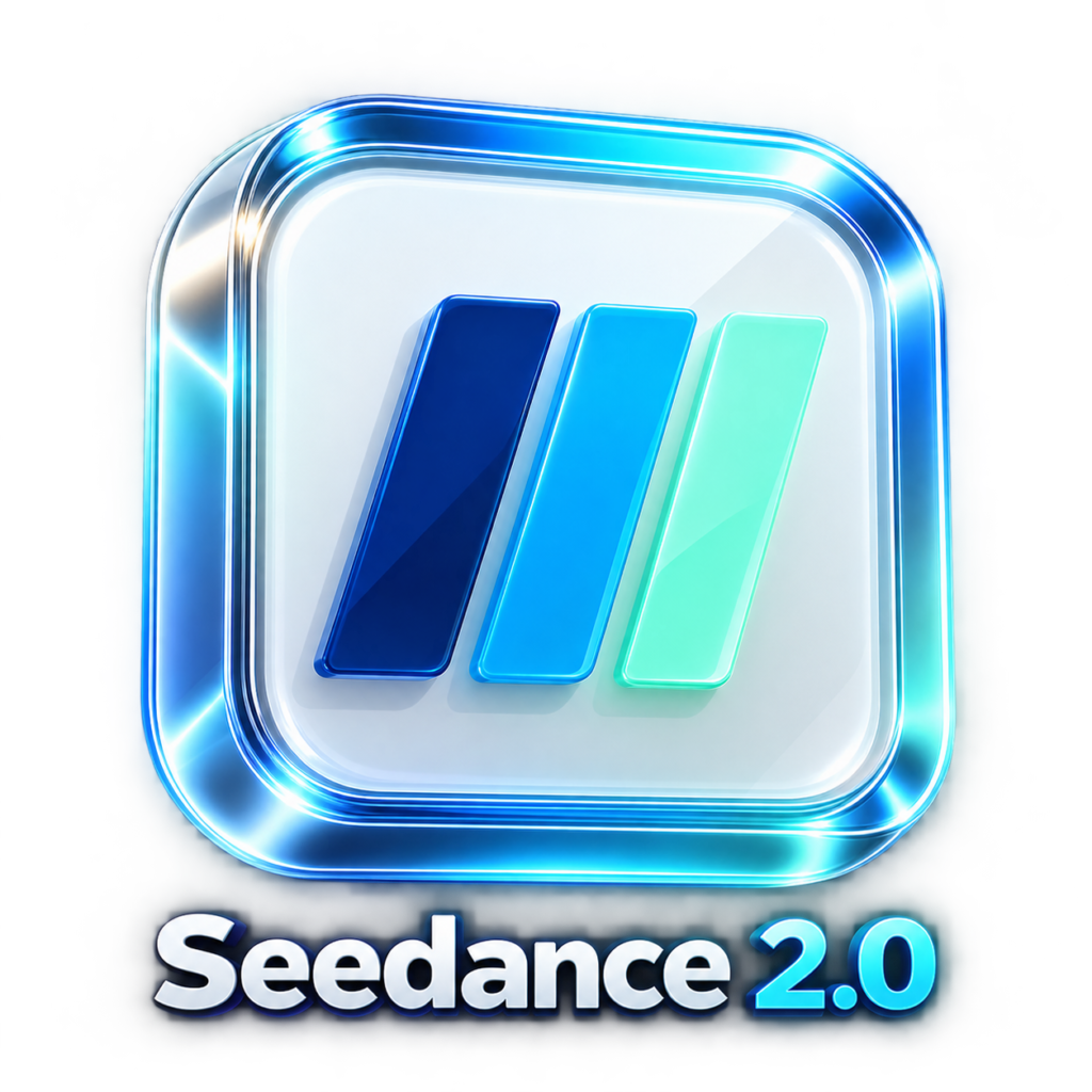 Logo do Seedance 2.0, plataforma de Inteligência Artificial para geração de vídeos.